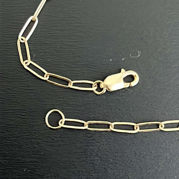 14k Gold Paperclip Chain Bracelet - Picture 3 of 6